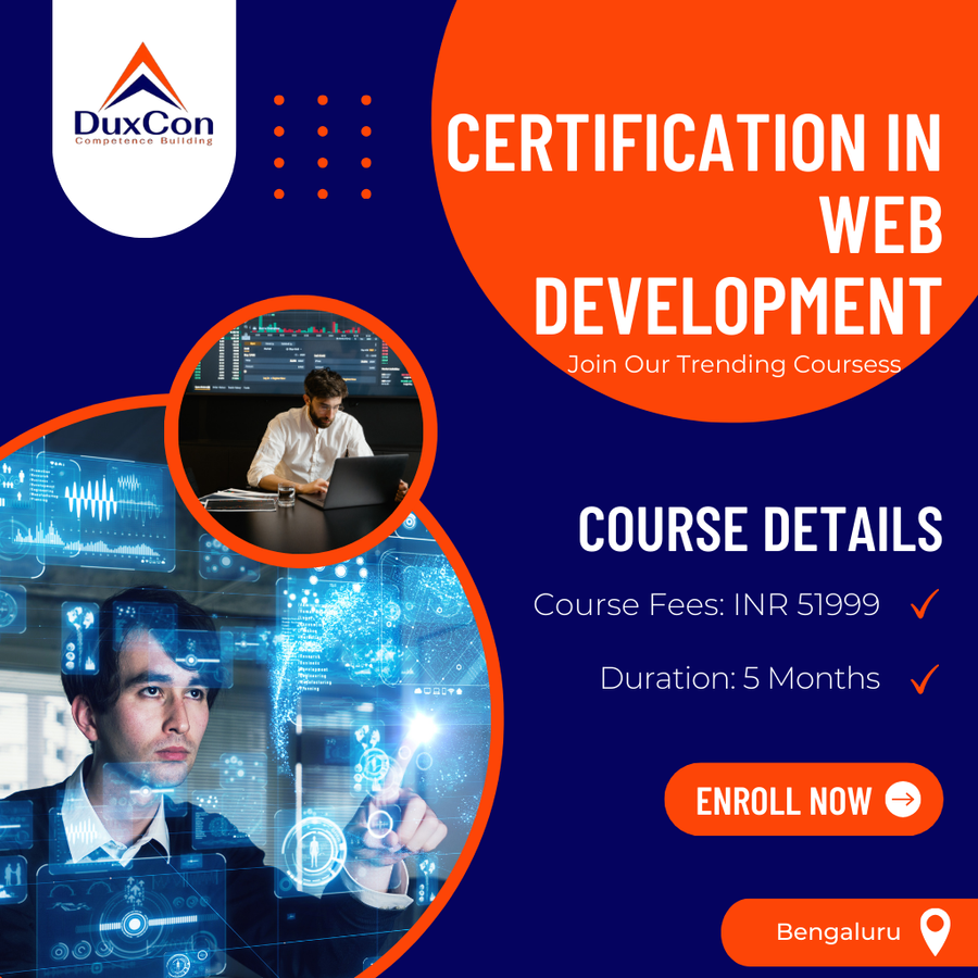 Certification in Web development at Duxcon, Bengaluru/Bangalore